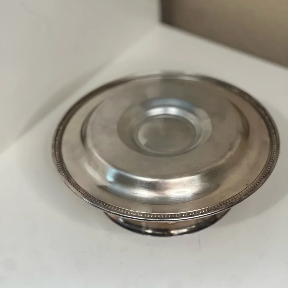 Vintage | Silver-Plated Pedestal Bowl with Attached Base